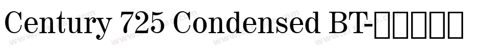 Century 725 Condensed BT字体转换
